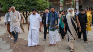 Vice President Venkaiah Naidu joins Sadhguru in Mahashivaratri celebrations at Isha