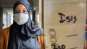 Muslim teen in US wearing hijab gets coffee cup with ISIS written on it