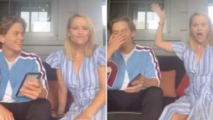 Reese Witherspoon embarrasses son Deacon by attempting to create a TikTok dance on his new single Long Run