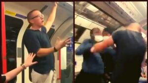Racist Passenger Who Yelled ‘Black People Get Out Of My Country’, Gets Knocked-out By A Single Punch Inside London Metro
