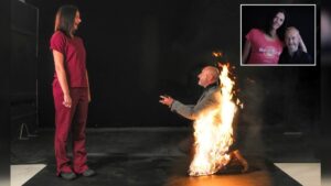 Stuntman Sets Himself On Fire, Shocks Girlfriend With A Unique Love Proposal