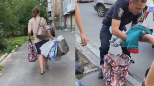 Horrifying: Mom Carries One Week Old Baby In Plastic Bag In 30C Heat