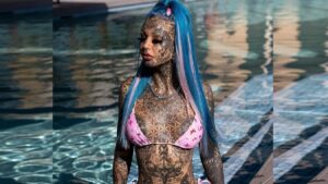 Amber Luke: Model Who Worships Satan Gets Devilish Tattoo Covering 98% of Her Body