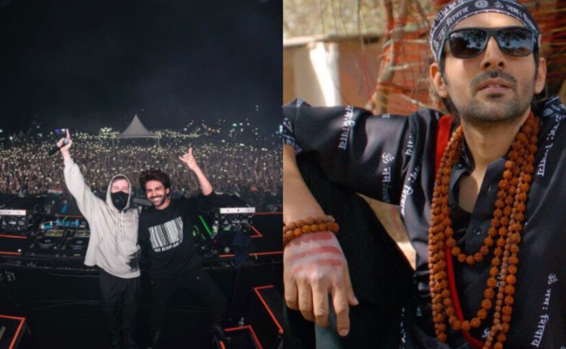 Kartik Aaryan sparkes as he promotes Bhool Bhulaiyaa 3 on Alan Walker's live concert