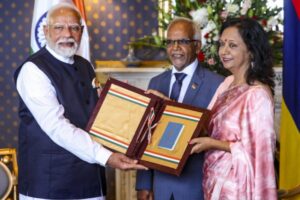 Mauritius Honors PM Modi With Highest National Award Mauritius Honors PM Modi With Highest National Award
